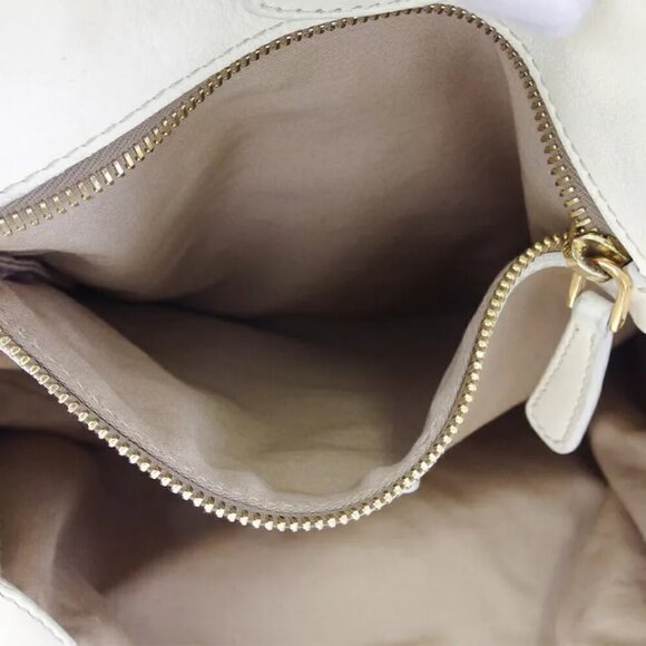 miu miu tote bag Intetcho beige leather Authentic - Picture 7 of 10